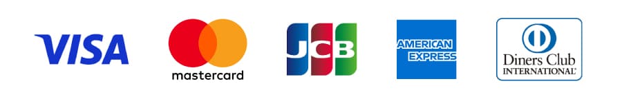 VISA/MasterCard/JCB/AmericanExpress/DinersClub